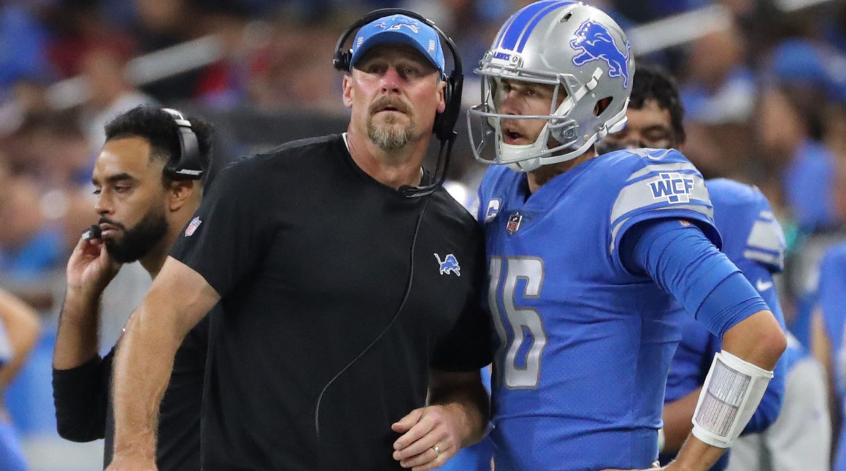 Lions coach Dan Campbell has the Lions and Jared Goff in first place in the NFC North.